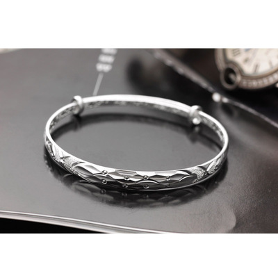 YSZ27 車花手鐲 經(jīng)典工藝與千足銀的完美結(jié)合，深圳市銀之星珠寶首飾為您提供專業(yè)銀飾批發(fā)